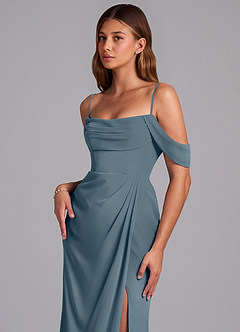 Azazie Johana Bridesmaid Dresses Twilight Mermaid Off the Shoulder Chiffon Convertible Dress image5