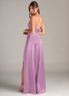 Azazie Sarella Brautjungfernkleider A-Linie Plissee Stretch-Satin Kleid Blauregen image4