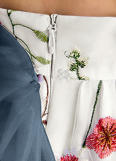 Azazie Peppa Flower Girl Dresses Ivory Neptune A-Line Sweetheart Neckline Tulle Dress image7