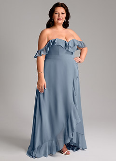 Azazie Lyra Bridesmaid Dresses Twilight A-Line Chiffon Convertible Dress image13
