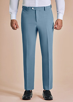 front James Light Blue Structured Stretch Dress Pants