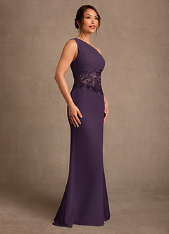 Azazie Kathie Abiti per la Madre della Sposa Abito Sirena in Chiffon Pizzo Prugna image3
