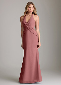 Azazie Valerie Bridesmaid Dresses Amethyst Mermaid Pleated Chiffon Dress image1