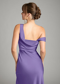 Azazie Madelyn Bridesmaid Dresses Tahiti Mermaid One Shoulder Stretch Satin Convertible Dress image7