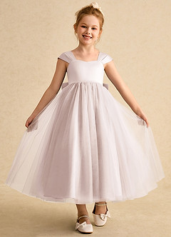 Azazie Chickadee Flower Girl Dresses Rose Petal Ball-Gown Sweetheart Neckline Matte Satin Dress image4