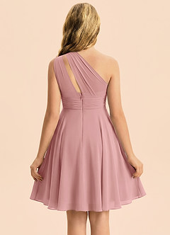 Azazie Charlize Junior Dusty Rose A-Line Pleated Chiffon Dress image2