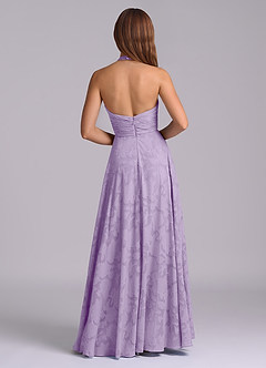 Azazie Tessie Brudtärnklänningar Klä av A-Linje i Blommig Utbrändhet Plisserad Lila image2