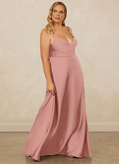 Christian Siriano Bridal for Azazie 1001 Bridesmaid Dresses Rosette A-Line Sweetheart Neckline Stretch Satin Dress image14