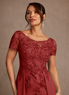 Azazie Alva vestidos de madre de la novia Vestido de Óxido de Encaje de Corte en A image6
