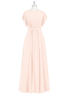 Azazie Daphne Modest Bridesmaid Dresses A-Line Ruffled Chiffon Floor-Length Dress image38