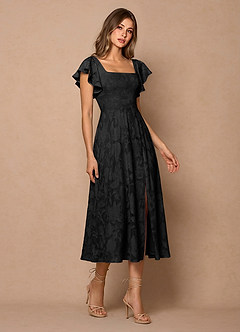 Talia Black Midi Dress image4