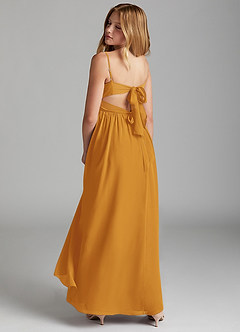 Azazie Zeya Junior Butterscotch A-Line Chiffon Dress image5