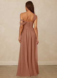 Christian Siriano Bridal for Azazie 1014 Bridesmaid Dresses Bronzer A-Line Off the Shoulder Chiffon Dress image3