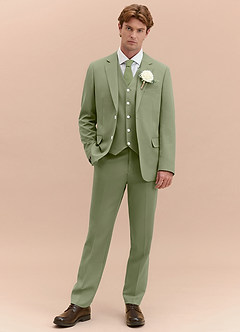 front James Pistachio Structured Stretch 3-piece suit