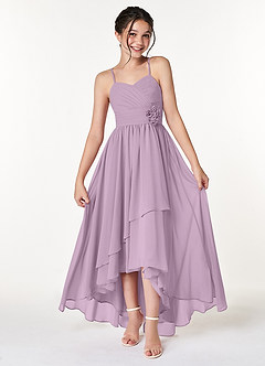 Azazie Catalina Junior Wisteria A-Line Ruched Chiffon Dress image1