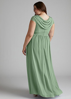 Azazie Organa Bridesmaid Dresses Matcha A-Line Pleated Chiffon Dress image10