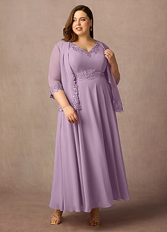 Azazie Devana Mother of the Bride Dresses Wisteria A-Line Sequins Chiffon Dress image11