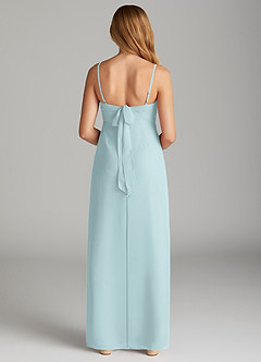 Azazie Mai Junior Mist Sheath Pleated Chiffon Dress image2