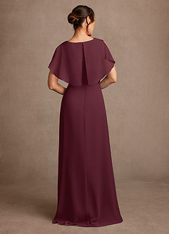 Azazie Frieda Kleider für die Brautmutter A-Linie Applizieren Chiffon Kleid Cabernetrot image3