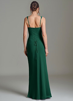 Azazie Niamh Bridesmaid Dresses Emerald Mermaid Corset Chiffon Dress image2