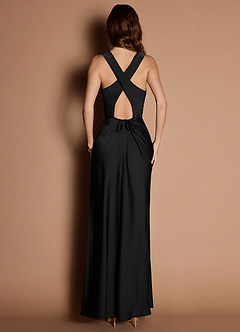 Evadne Black Open Back Dress image4