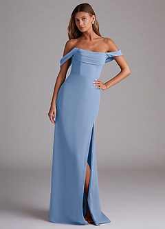 Vestido Azul Acero Largo Saige image4