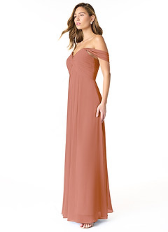 Azazie Kaitlynn Bridesmaid Dresses MAI TAI Empire Ruched Chiffon Convertible Dress image4