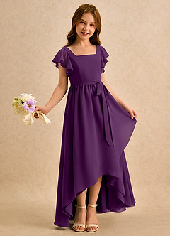 Azazie Milly Girls Formal Flower Girl Klänningar Klä A-Line i Chiffong Plisserad image1