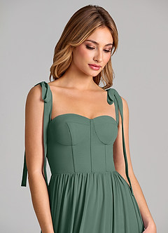 Azazie Anastacia Bridesmaid Dresses Sea Moss A-Line Sweetheart Neckline Chiffon Dress image7