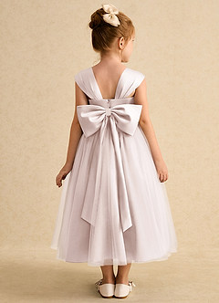 Azazie Chickadee Flower Girl Dresses Rose Petal Ball-Gown Sweetheart Neckline Matte Satin Dress image3