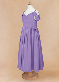 Azazie Chelle Flower Girl Dresses Tahiti A-Line Pleated Chiffon Dress image9