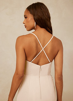 Christian Siriano Bridal for Azazie 1006 Bridesmaid Dresses White Alabaster Mermaid Ruched Chiffon Dress image7