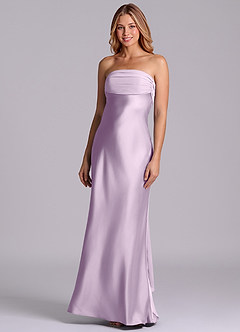 Azazie Ailanie Brudtärnklänningar Klä av Tubklänning i Stretch Satin Axelbandslös Frostad Lila image1