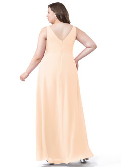 Azazie Nala Bridesmaid Dresses Pearl Pink A-Line Pleated Chiffon Dress image21
