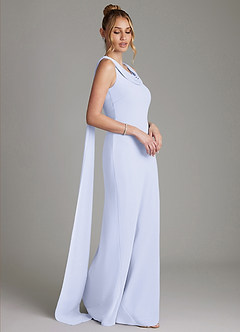 Azazie Jaya Bridesmaid Dresses Lavender Sheath Pleated Chiffon Dress image4