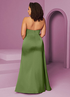 Barbie ♥ Azazie Robes de demoiselle d'honneur Robe Sirène en Satin extensible Plissée Genévrier image12