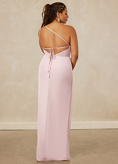 Christian Siriano Bridal for Azazie 1003 Bridesmaid Dresses Blushing Pink Sheath One Shoulder Chiffon Dress image15