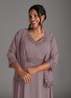 Azazie Devana Mother of the Bride Dresses Dusk A-Line Sequins Chiffon Dress image13