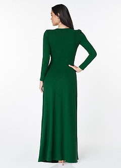 Olivet Dark Emerald Long Sleeve Maxi Dress image2