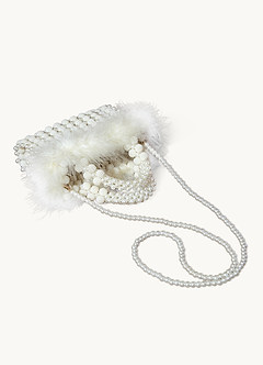 front Feather Pearl Handbag