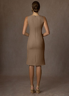 front Charlotte Truffle Refined Weave Jacket and Dress Suit Set