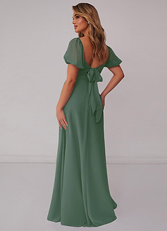 Barbie ♥ Azazie Bridesmaid Dresses Chiffon A-line Dress with Puff Sleeves image2