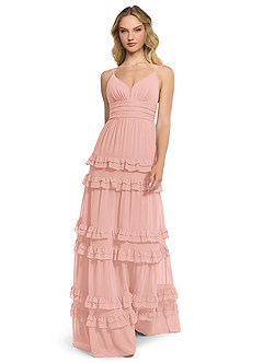 Azazie Rachel Final Sale Rosette A-Line Chiffon Dress image1