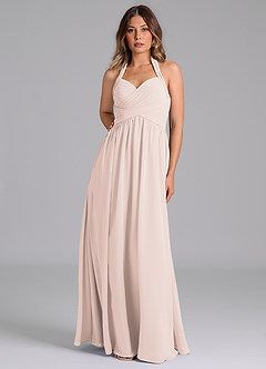 Azazie Darlyn Brudtärnklänningar Klänning av A-Linje i Chiffong Sweetheart halsringning Rosenblad image5