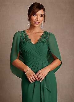 Azazie Santa Clara Kleider für die Brautmutter A-Linie Spitze Kleid Dunkelgrün image5