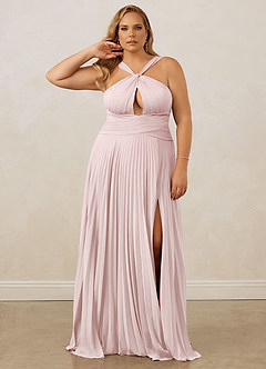 Christian Siriano Bridal for Azazie 1009 Bridesmaid Dresses Blushing Pink A-Line Pleated Chiffon Dress image11