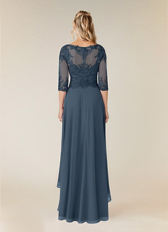 Azazie Monza Kleider für die Brautmutter A-Linie Spitze Chiffon Kleid Neptunblau image3