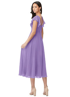 Azazie Bondi Bridesmaid Dresses Tahiti A-Line Ruched Chiffon Dress image2