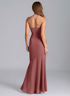 Azazie Tilla Brudtärnklänningar Klänning av Sjöjungfru i Chiffong En axel Ametist image2