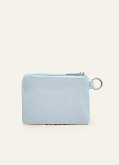 front Mini pochette con cerniera e perline